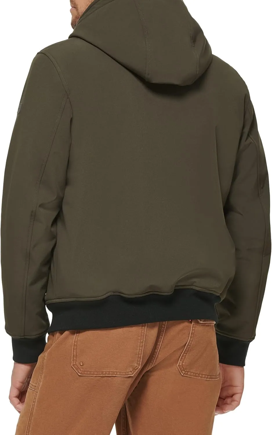 Dockers Men's Softshell Sherpa Lined Bomber Jacket