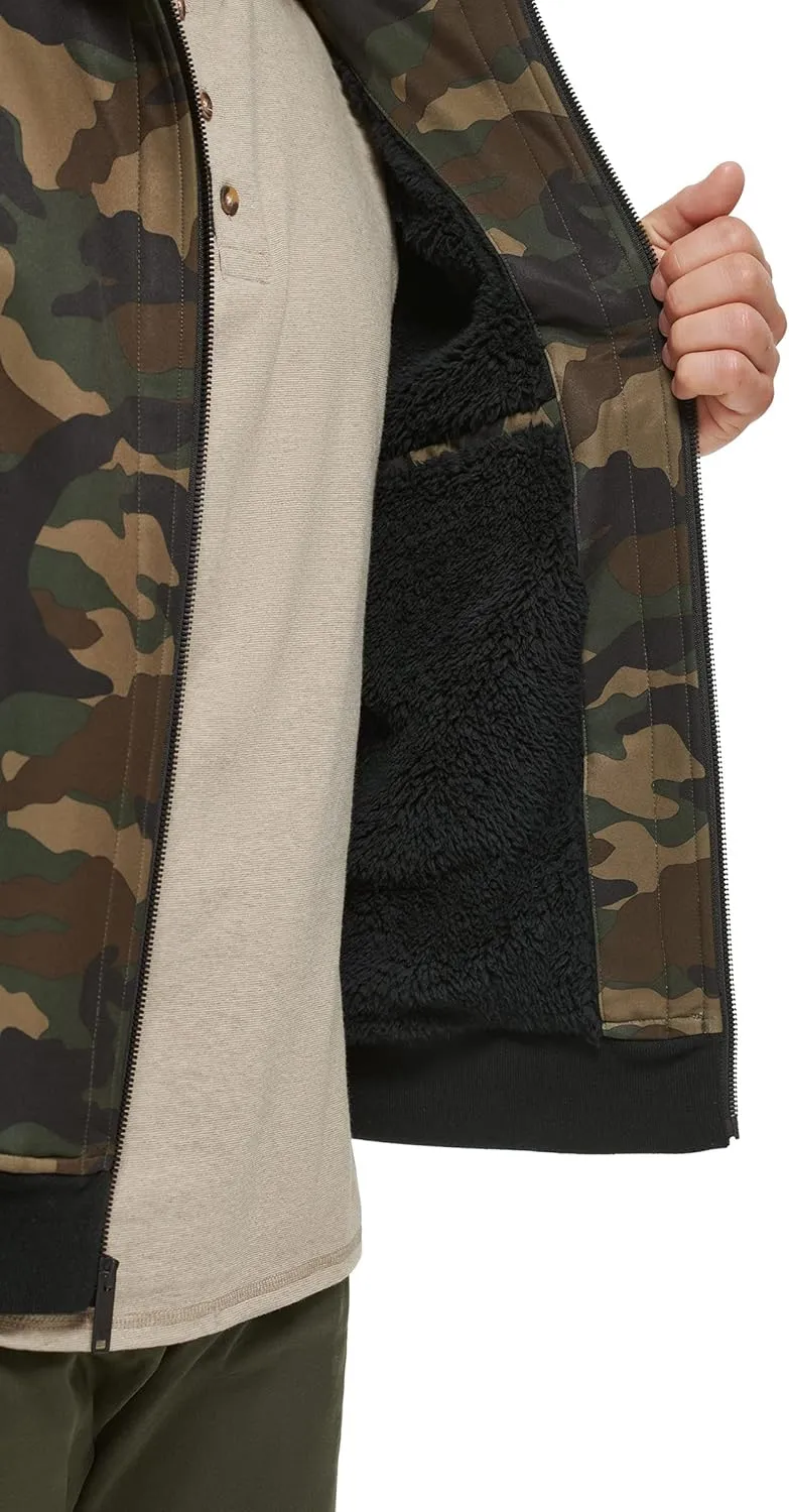 Dockers Men's Softshell Sherpa Lined Bomber Jacket