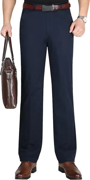 Dress Slacks for Men Casual Stretch Chino Pant Slim Fit Work Pants with Pockets (Available in Big & Tall)