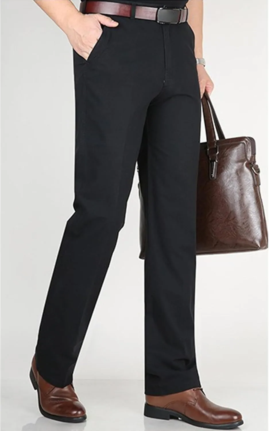 Dress Slacks for Men Casual Stretch Chino Pant Slim Fit Work Pants with Pockets (Available in Big & Tall)