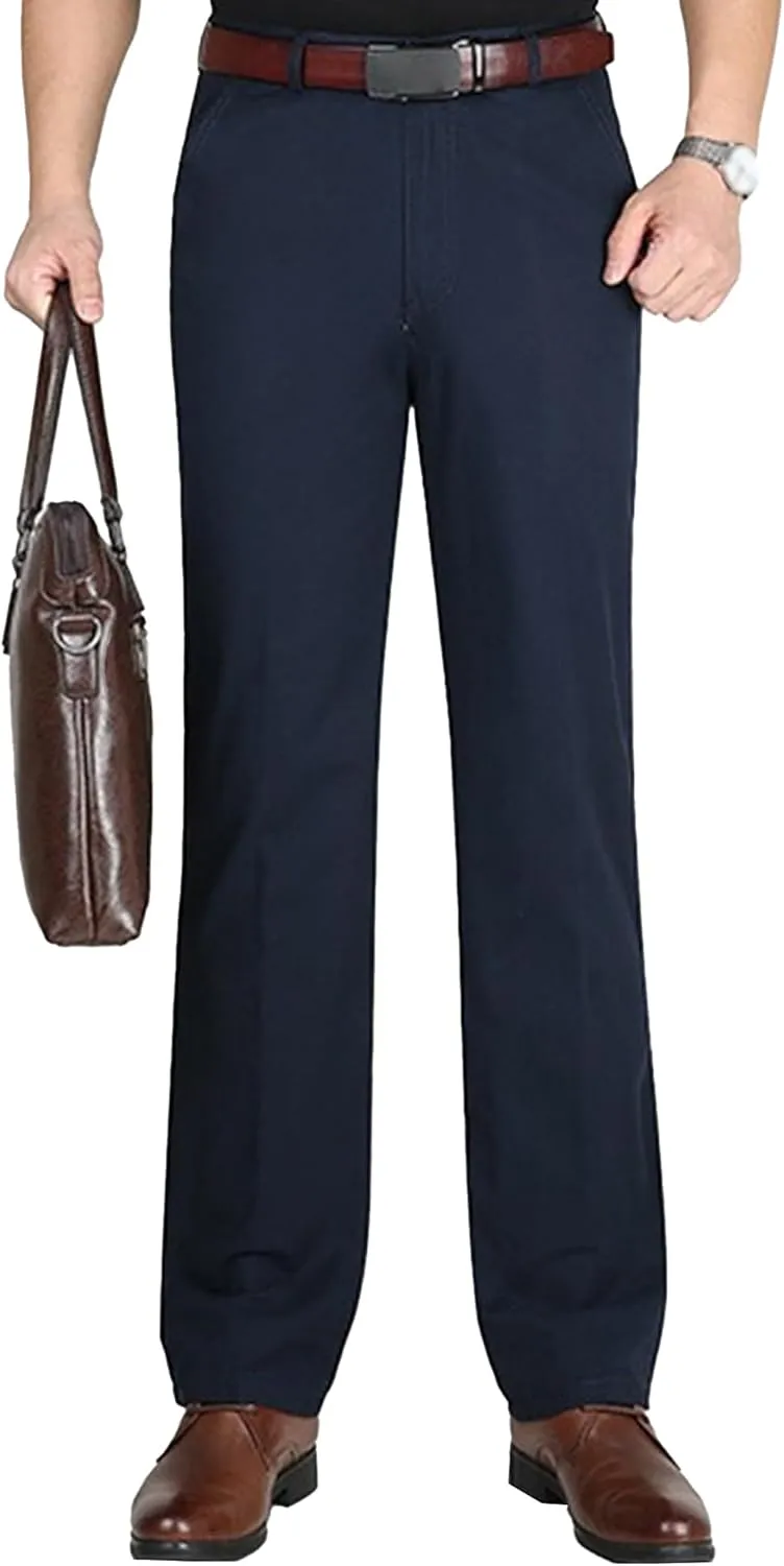 Dress Slacks for Men Casual Stretch Chino Pant Slim Fit Work Pants with Pockets (Available in Big & Tall)