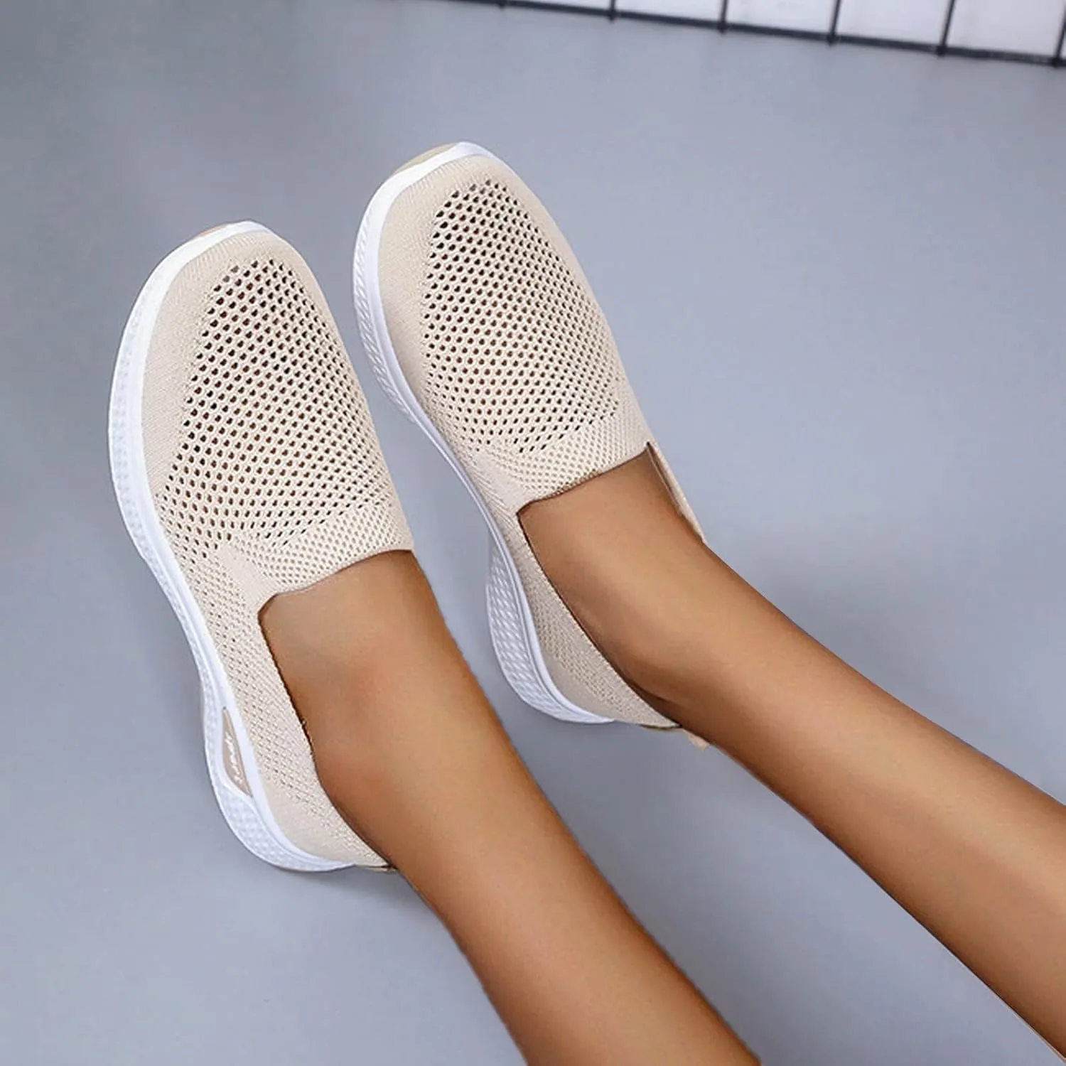 Extra Wide Shoes for Women Casual Walking Work Sneakers Ladies Wide Width Orthopedic Comfort Wear Slip on Sneakers