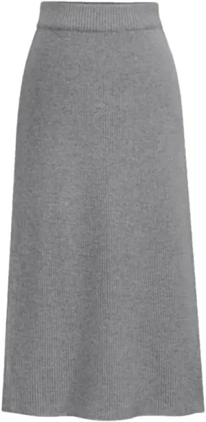 Fnfmrfmr Women Solid Office Lady Woolen Skirt High Waist Warm Slit A-Line Pleated Skirts