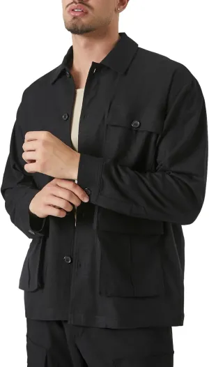 Forever 21 Men's Long-Sleeve Cargo Shacket