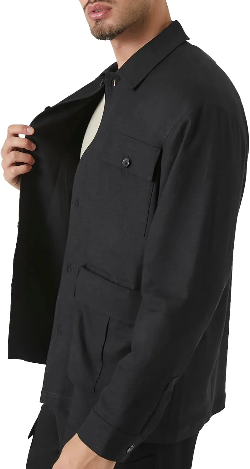 Forever 21 Men's Long-Sleeve Cargo Shacket