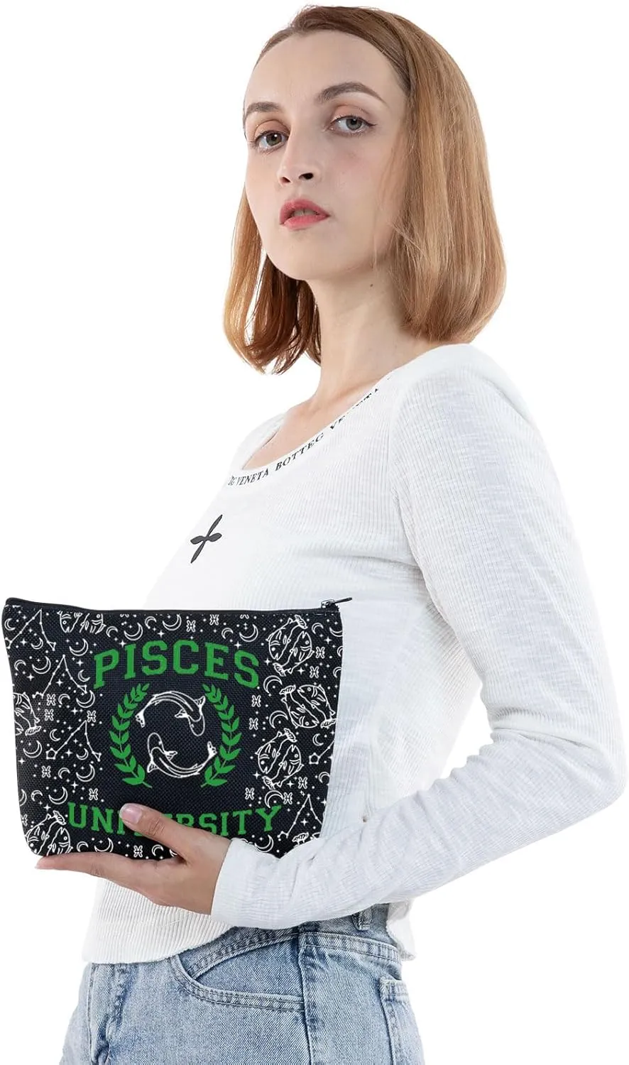 G2TUP Zodiac University Pisces Makeup Bag Horoscope Zodiac Pisces Gifts 12 Constellation Gifts Pisces Merchandise Astrology Zipper Bag (Pisces)