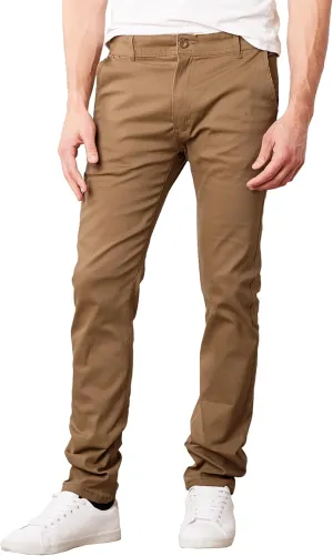 Galaxy by Harvic Men's Super Stretch Slim Fitting Chino Pants (Sizes, 30-42)