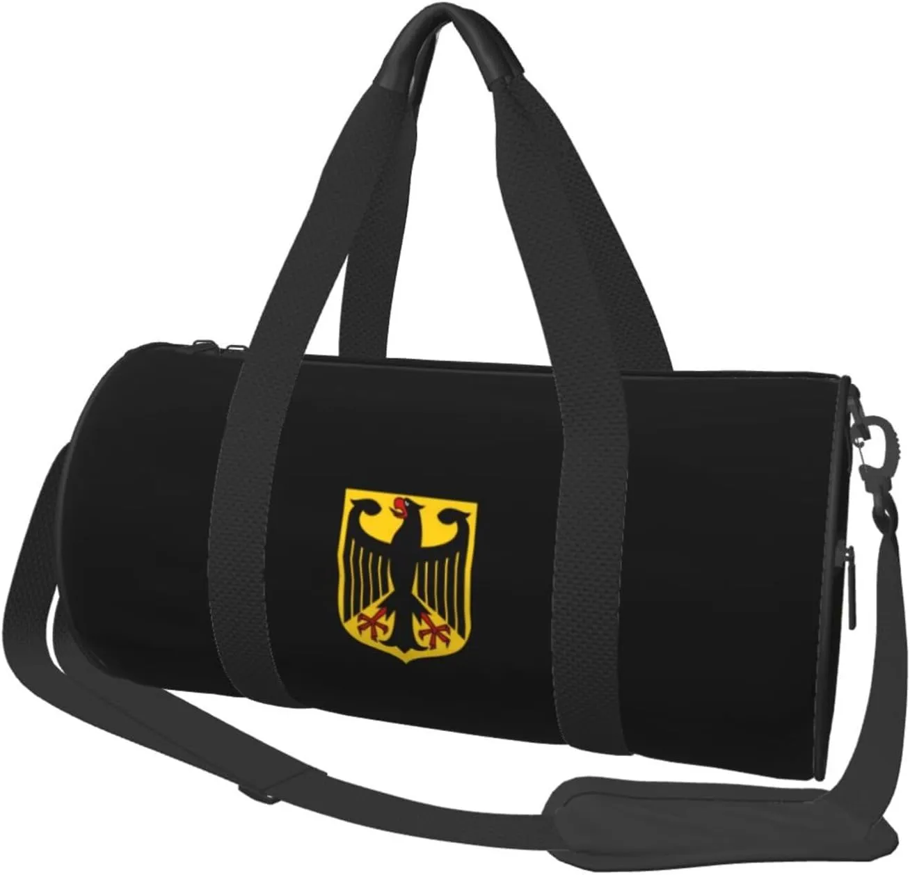 German Coat of Arms Convertible Garment Bag with Shoulder Strap, Carry on Garment Duffel Bag for Men Women - Rolling Foldable for Travel Luggage Bags (Black)