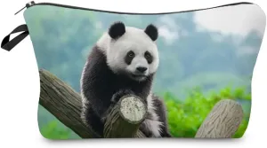Giant Panda Makeup Bag Cute Small Organizer Bag Travel Toiletry Zipper Pouch Giant Panda Cosmetic Bag Present for Panda Lovers Women Friends Sisters