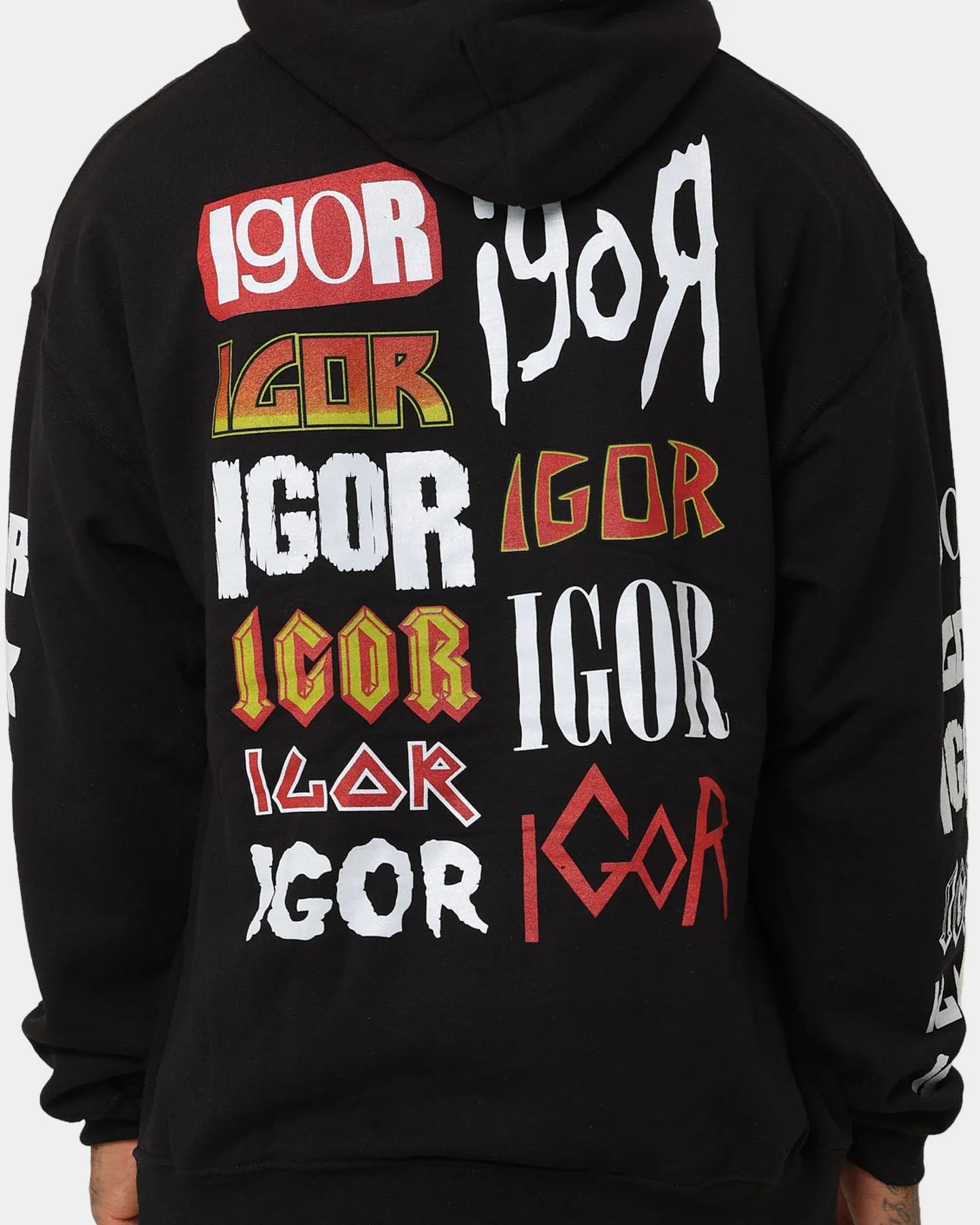 Goat Crew Stacked Logo Hoodie Black Wash
