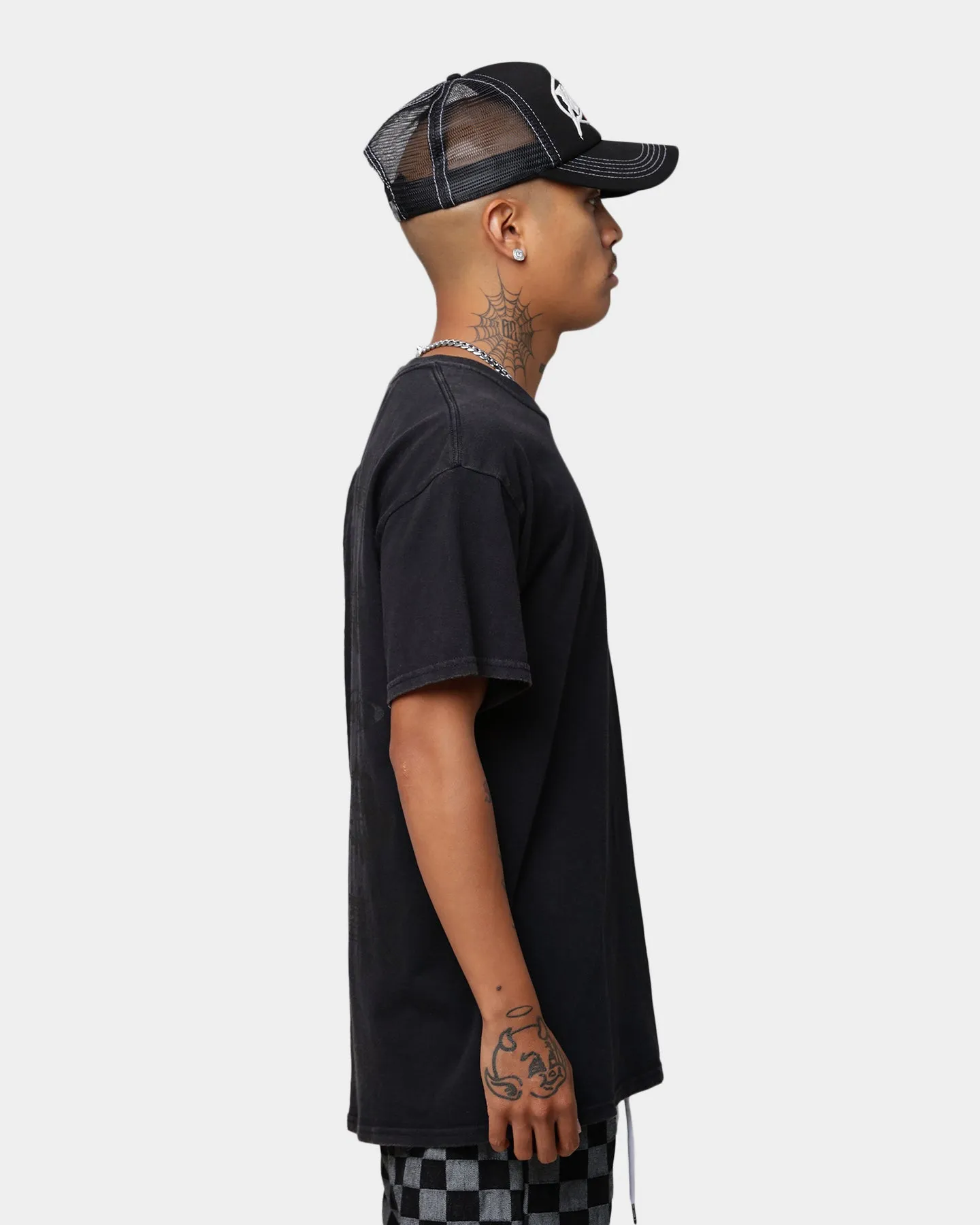 Goat Crew Stacked Logo Vintage T-Shirt Black Wash
