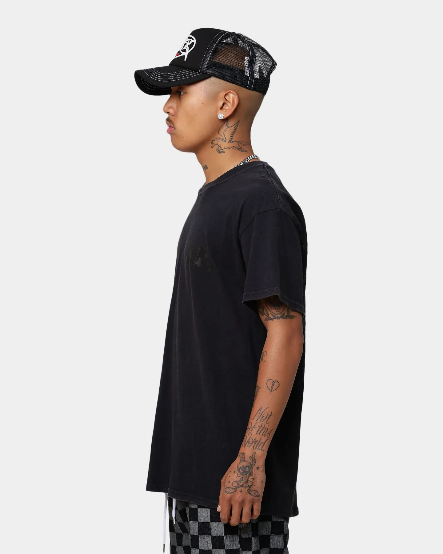 Goat Crew Stacked Logo Vintage T-Shirt Black Wash