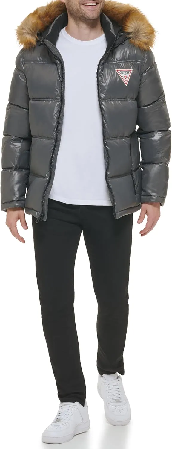 Guess Men's Warm Rain Resistant Puffer