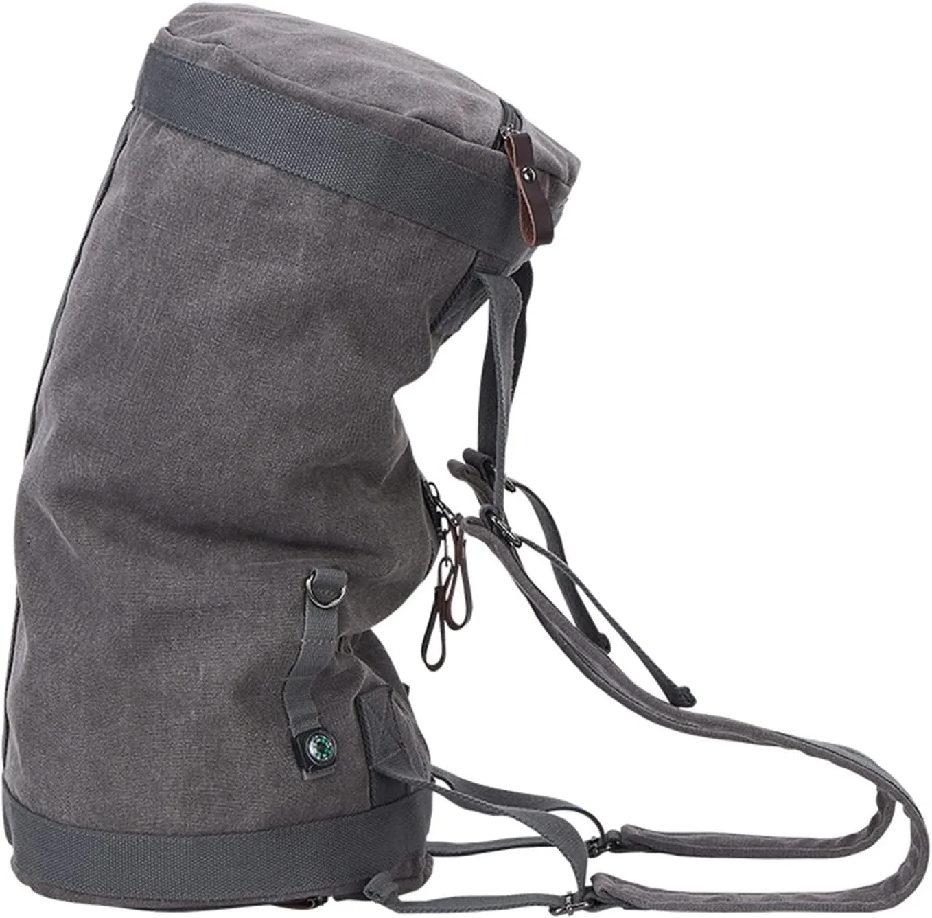Gym bag for women Large Capacity Travel Bag Man Mountaineering Backpack Male Luggage Waterproof Canvas Bucket Shoulder Bags Men Backpacks(Khaki)