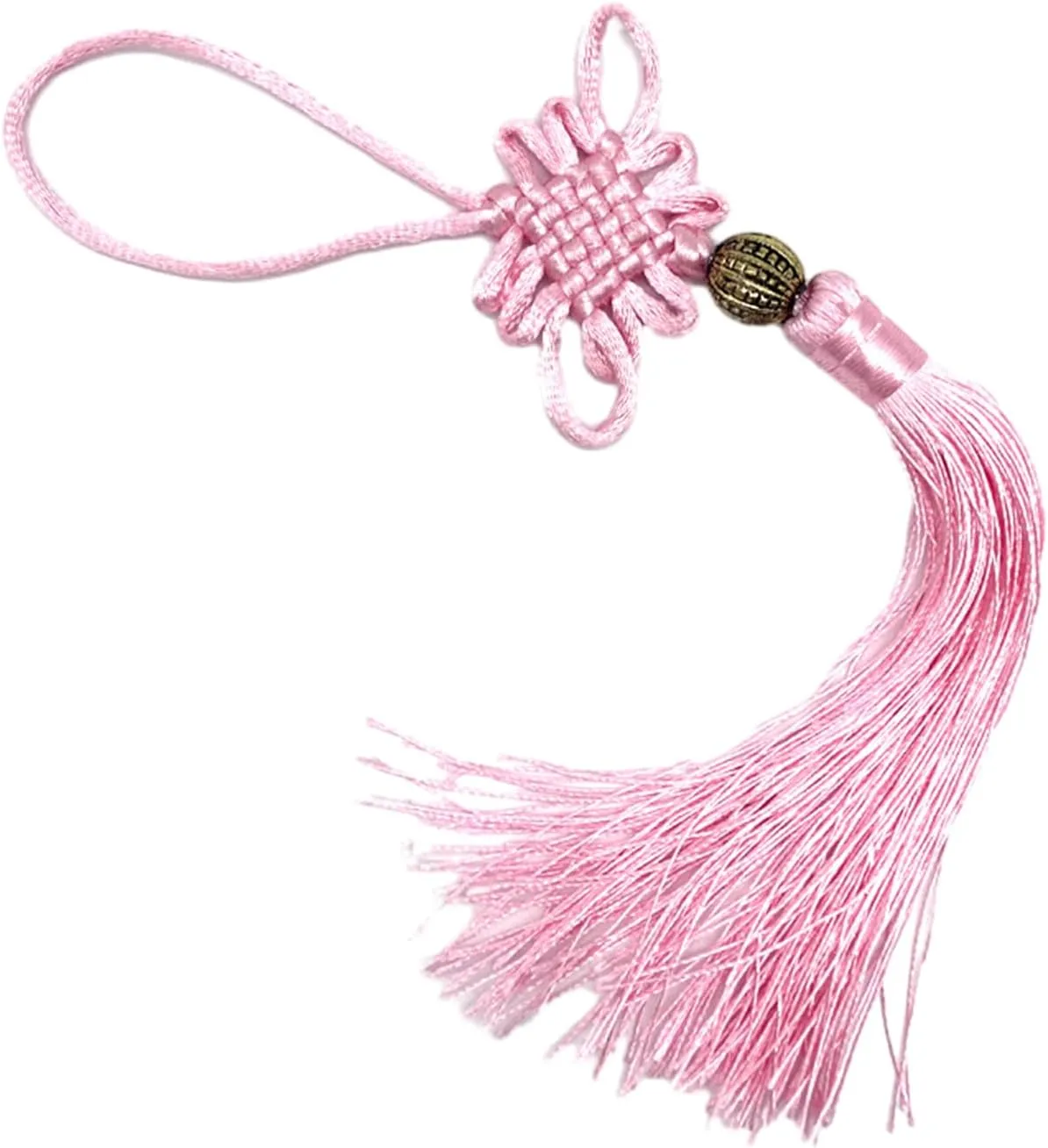 Handwoven Chinese Knot Tassels Pendant Handmade Charm Hanging Decoration for Keychain Purse Clothes Garments