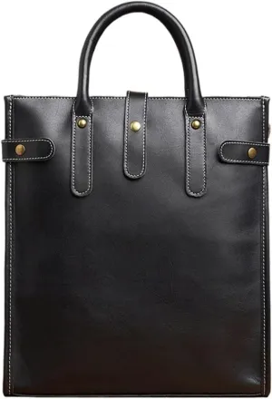 HBJWOV Leather Vintage Men's Handbag Shoulder Bags Leather Briefcase Business Computer Office Bag for 13 Inch Laptop