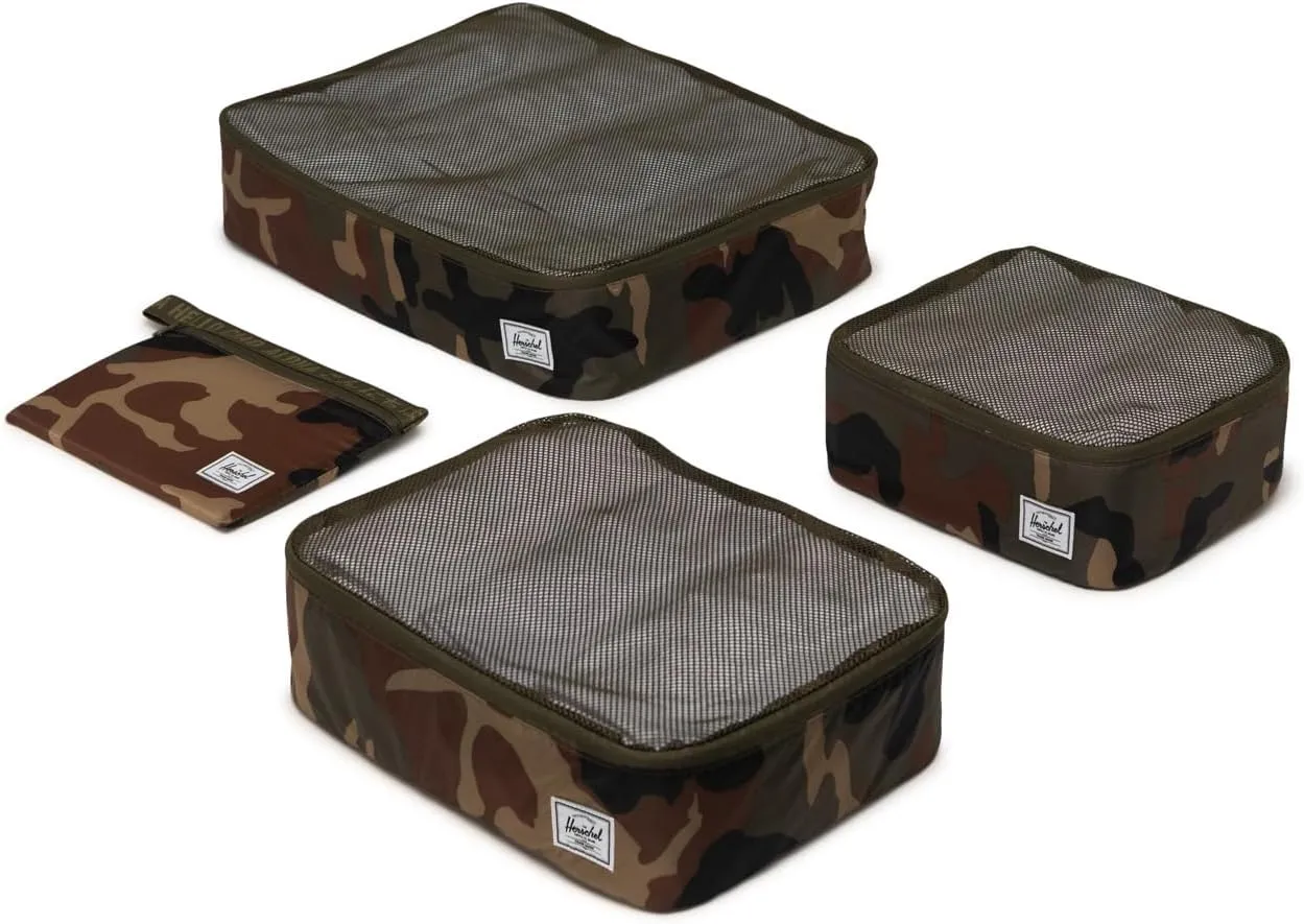 Herschel Supply Co. Kyoto Packing Cubes, Woodland Camo, Standard, 7.2L