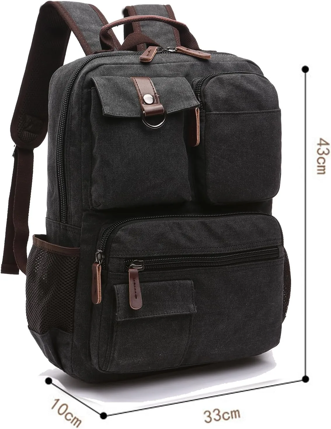 IT'SCARL Men's backpack, 15 inch laptop bag, gym bag (black)