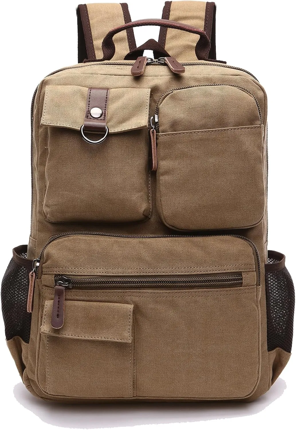 IT'SCARL Men's backpack, multi-purpose pocket, sports gym bag, suitable for cycling backpack (khaki)