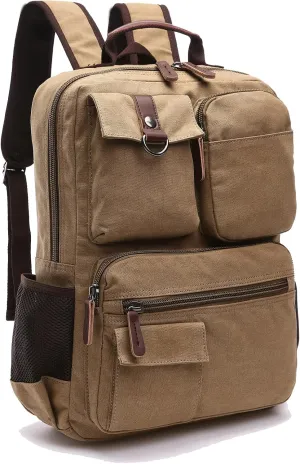 IT'SCARL Men's backpack, multi-purpose pocket, sports gym bag, suitable for cycling backpack (khaki)
