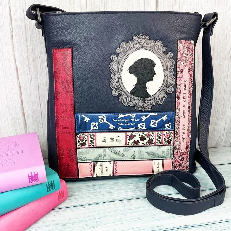 Jane Austen Books Design Cross Body Handbag