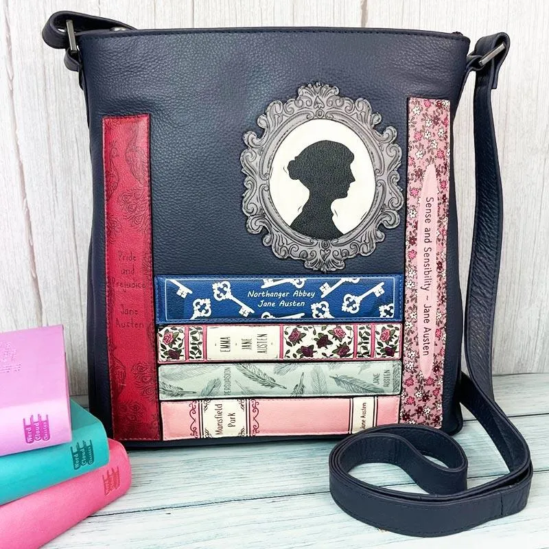 Jane Austen Books Design Cross Body Handbag