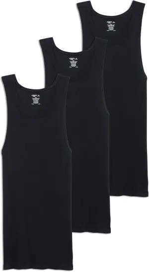 Jockey Men's Undershirt 100% Cotton Big Man A-Shirt Tank - 3 Pack