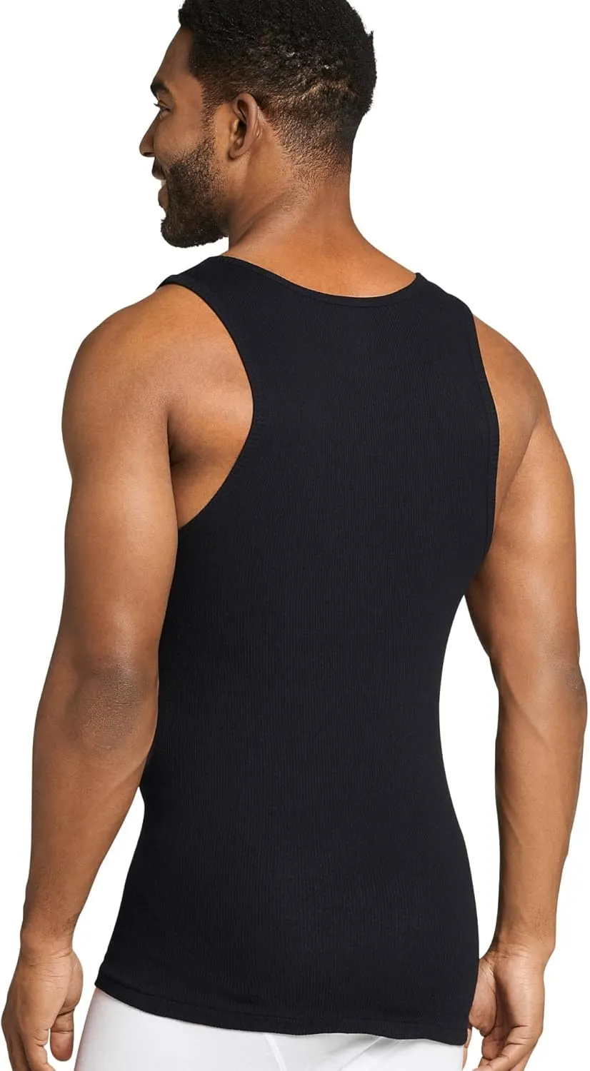Jockey Men's Undershirt 100% Cotton Big Man A-Shirt Tank - 3 Pack