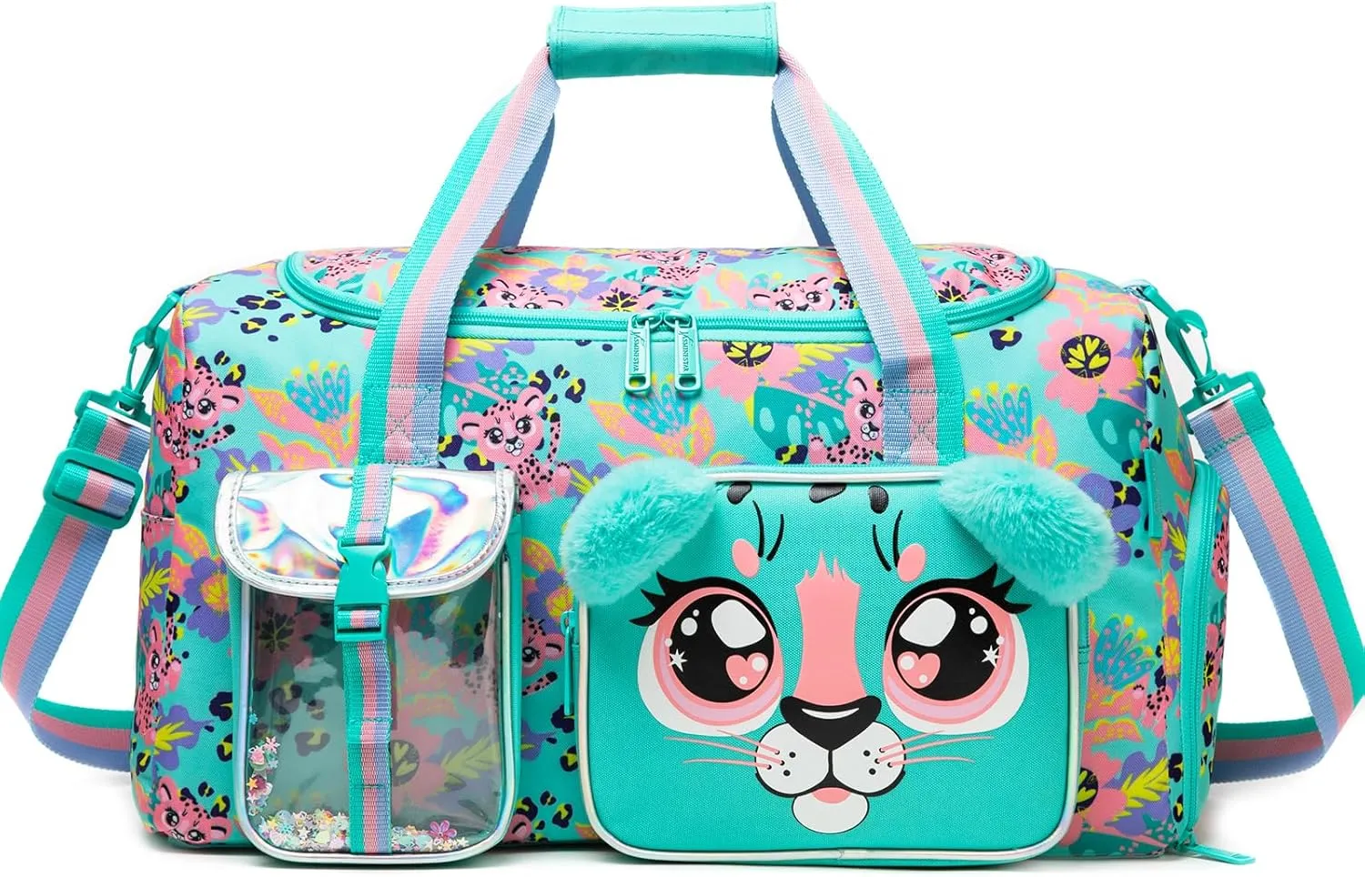 Kids Duffle Bag Girls Travel Bag for Kids Overnight Bag for Girls Dance Bag for Girls Weekender Bag Gym Bag with Shoe Compartment