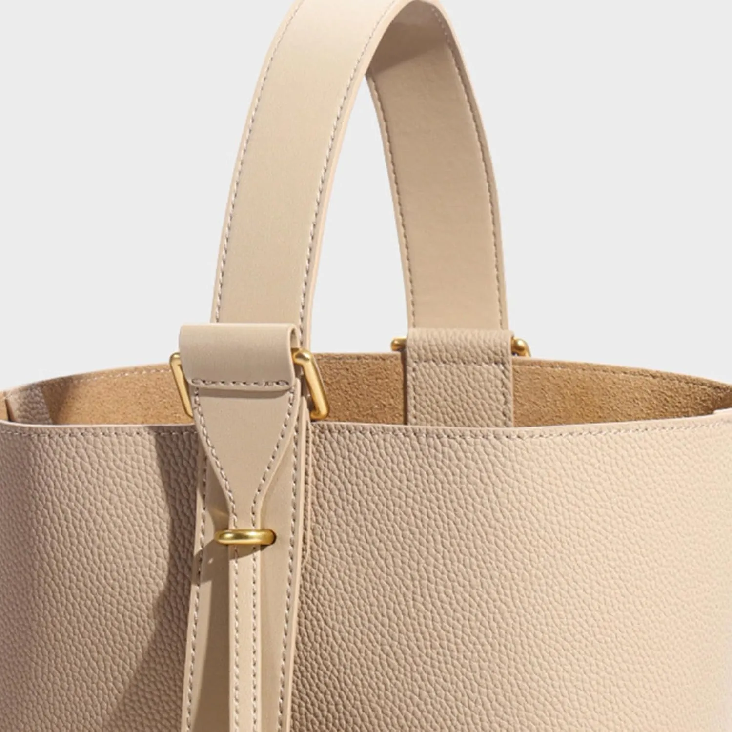 Ladies Genuine Leather Tote Bags Leather Bucket Hobo Bags Shoulder Bags Large Hobo Purse with Adjustable Strap (B)