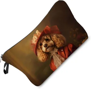 Lady Cockapoo Makeup Bag Vintage Cockapoo Puppy Small Organizer Bag Zipper Pouch Cockapoo Lady Cosmetic Bag Present for Dog Lovers Dog Mom Women Friends