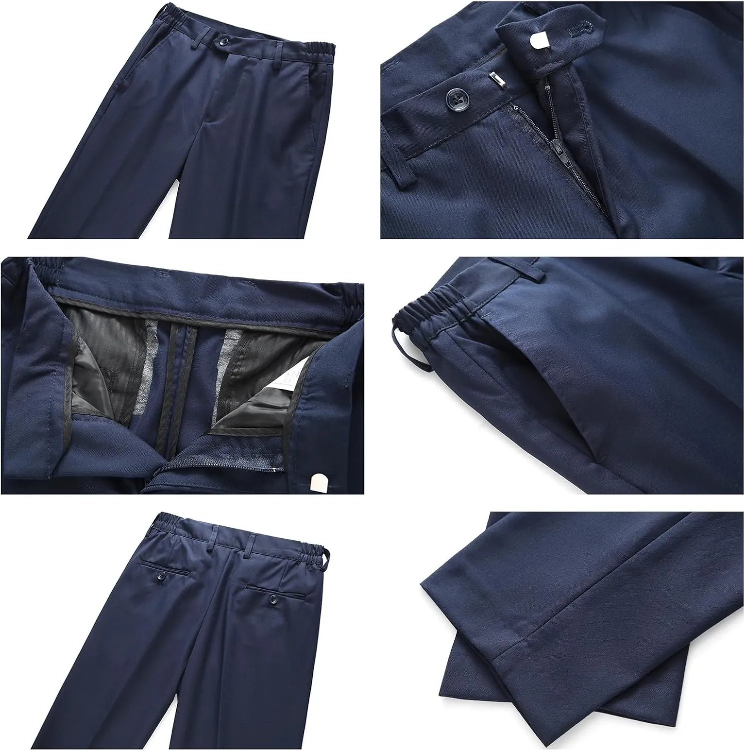 Lamgool Boys Suits Slim Fit Tuxedo Set 3 Pieces with Jacket Vest Pant for Kids Prom Wedding Formal Dresswear Outfit 4-16Y