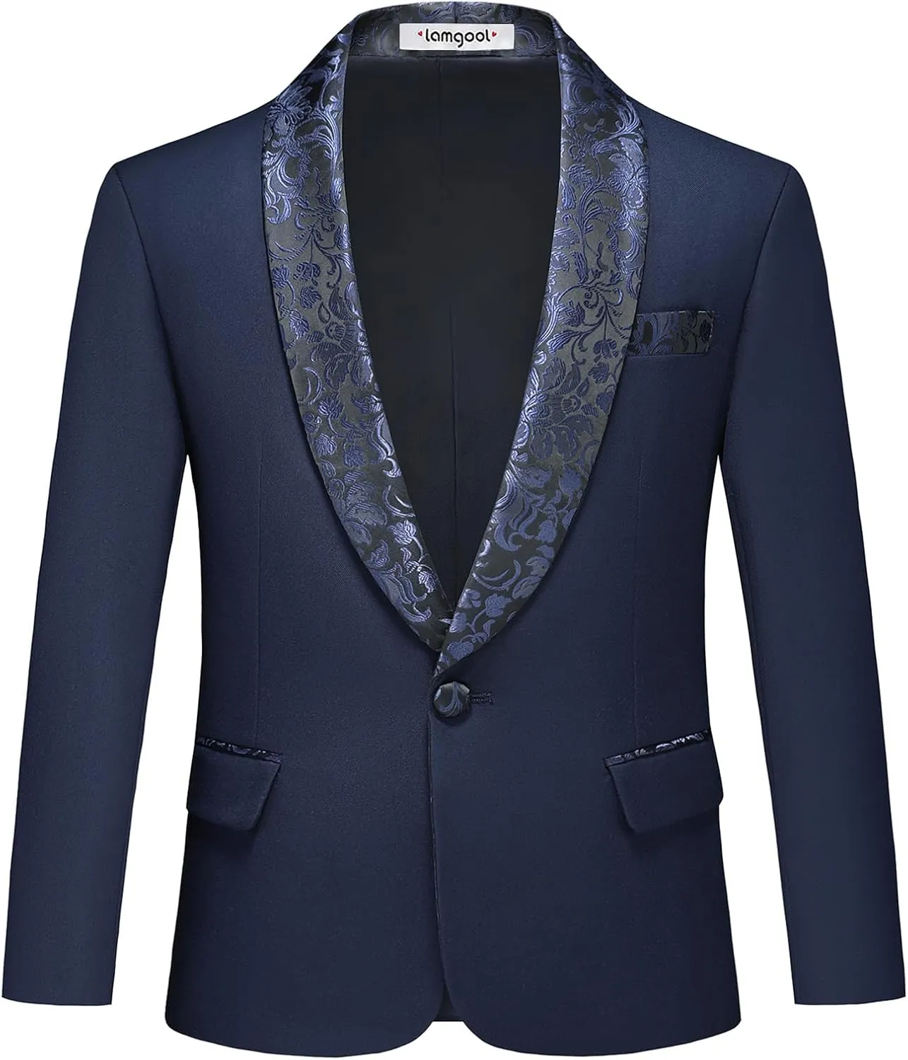 Lamgool Boys Suits Slim Fit Tuxedo Set 3 Pieces with Jacket Vest Pant for Kids Prom Wedding Formal Dresswear Outfit 4-16Y