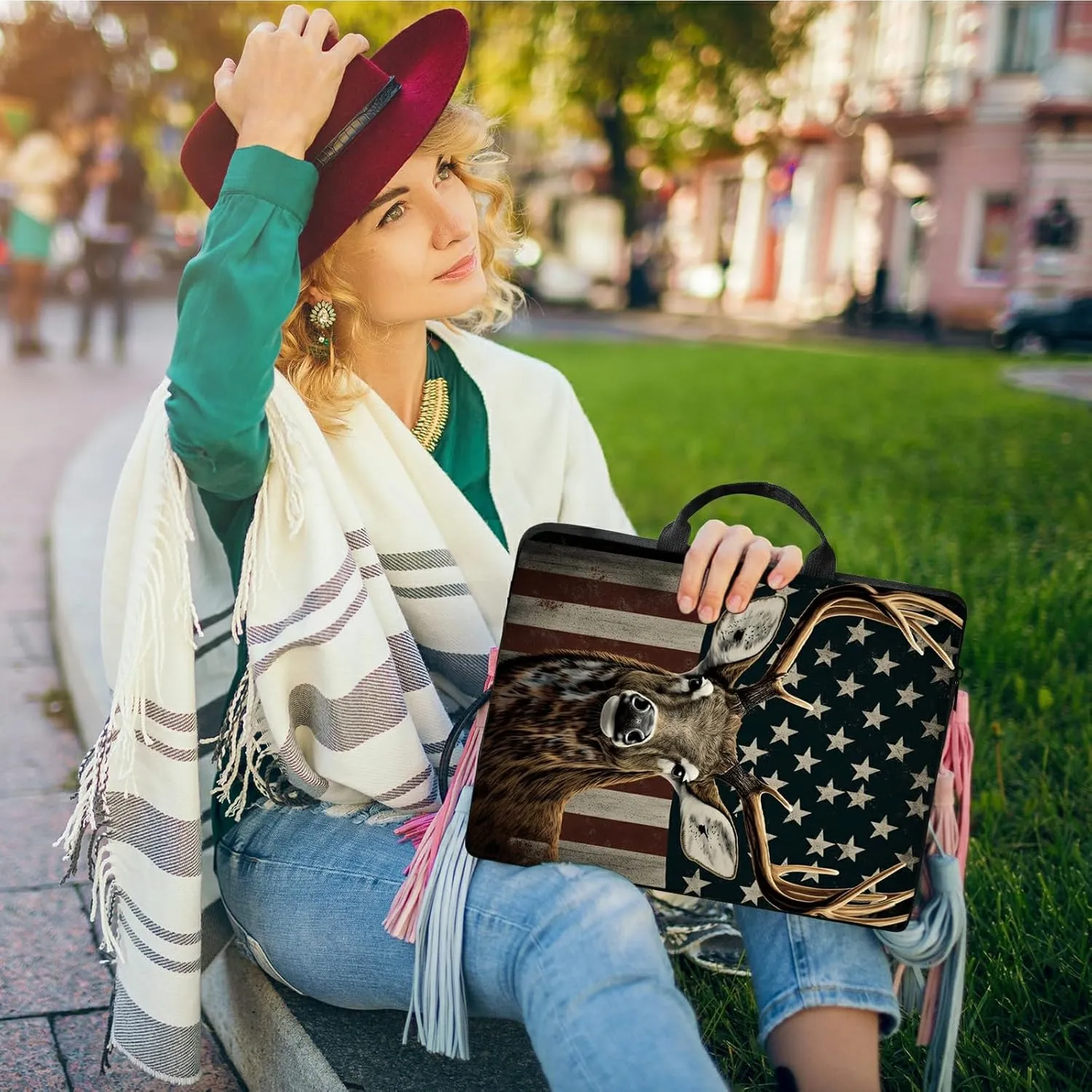 Laptop Shoulder Bag Sleeve Case for Women Men, Computer Handbag Suitable