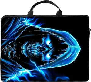 Laptop Shoulder Bag Sleeve Case, Large Capacity Waterproof PU Leather Computer Handbag