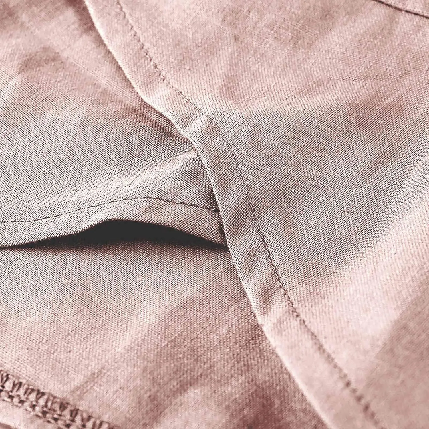Linen Pants Women Casual Summer Cotton Cropped Tulip Pants Baggy Elastic Waisted Lounge Pants Trousers with Pockets