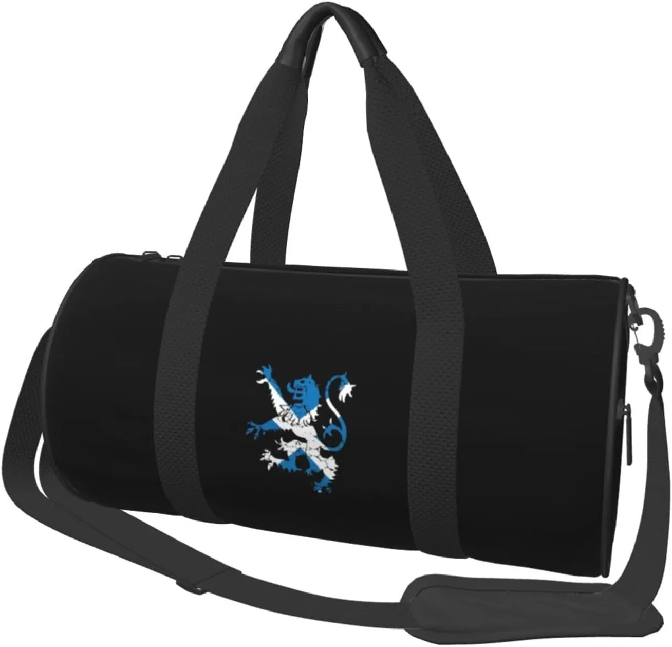Lion Rampant Scotland Scottish Convertible Garment Bag with Shoulder Strap, Carry on Garment Duffel Bag for Men Women - Rolling Foldable for Travel Luggage Bags (Black)