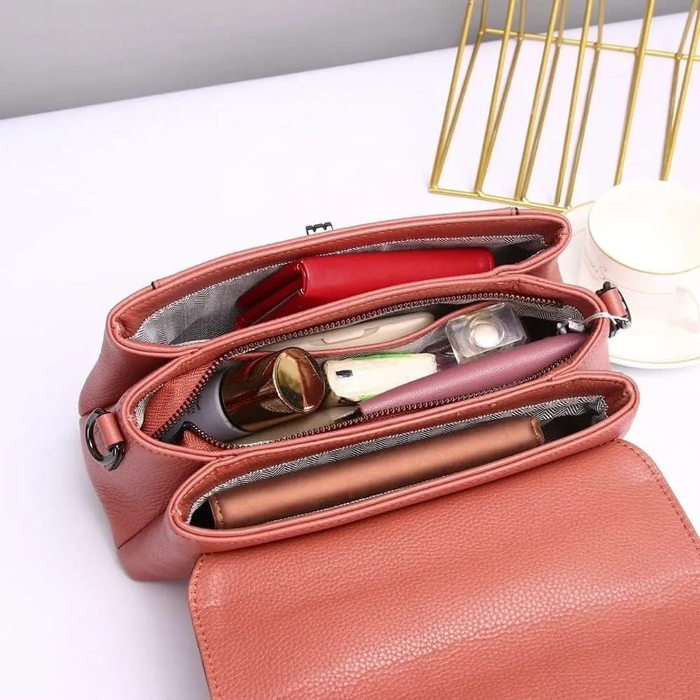 Lock Leather Square Bag Women's Unique Shoulder Bags Tote Bags Top Handle Satchel Handbags