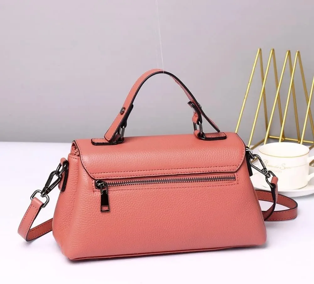 Lock Leather Square Bag Women's Unique Shoulder Bags Tote Bags Top Handle Satchel Handbags