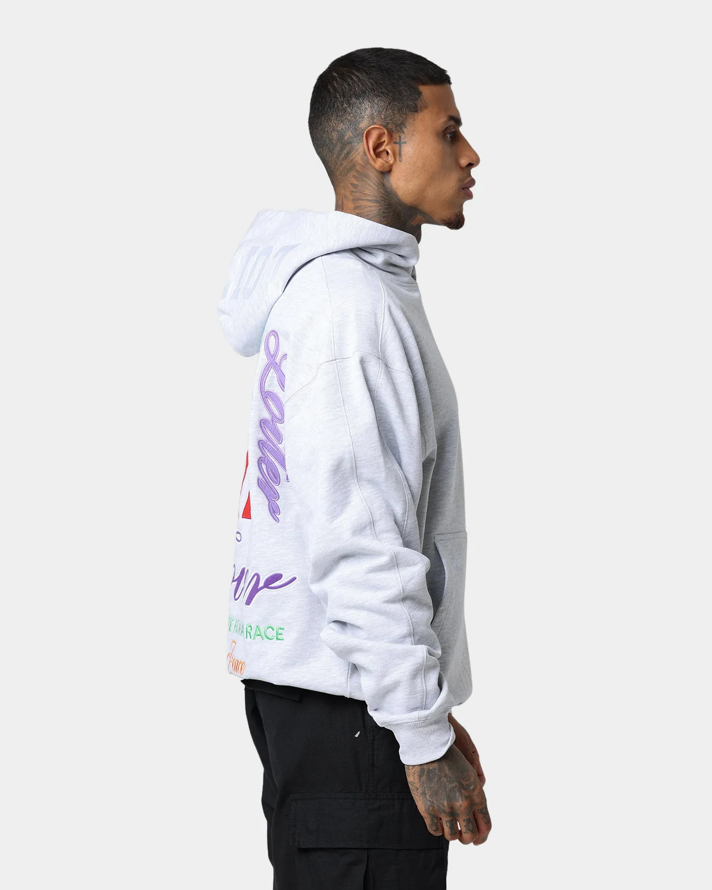 Loiter Stacked Logo Hoodie Grey