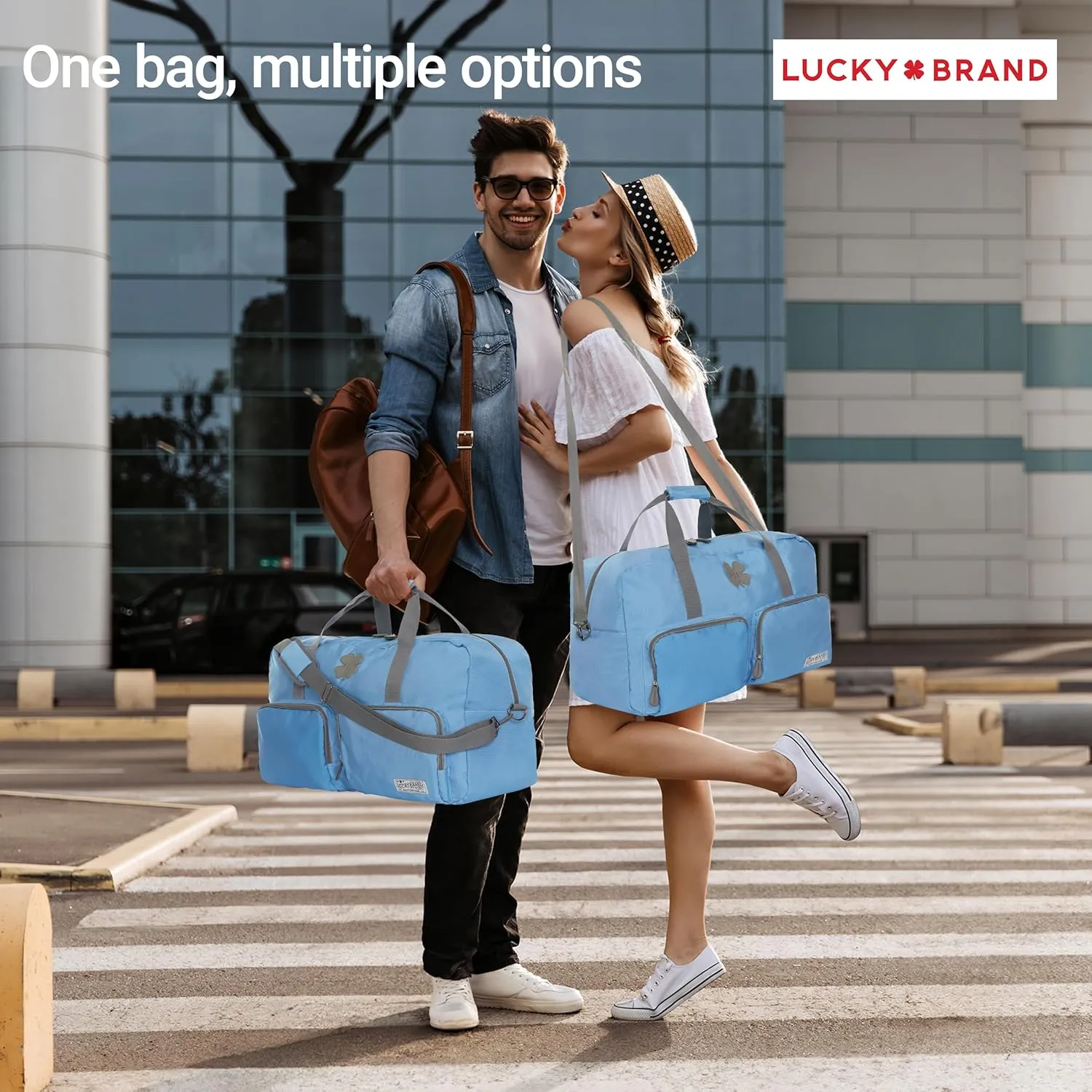 Lucky Travel Duffel Bags 115L, Gym Bag, Travel Bag & Large Duffle Bag for Men, Foldable Overnight Weekender Bags for Women & Men with Adjustable Shoulder Strap,