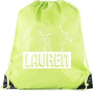 Mato & Hash Cute Dance, Ballet Drawstring cinch pack, Bulk Dance Team backpacks