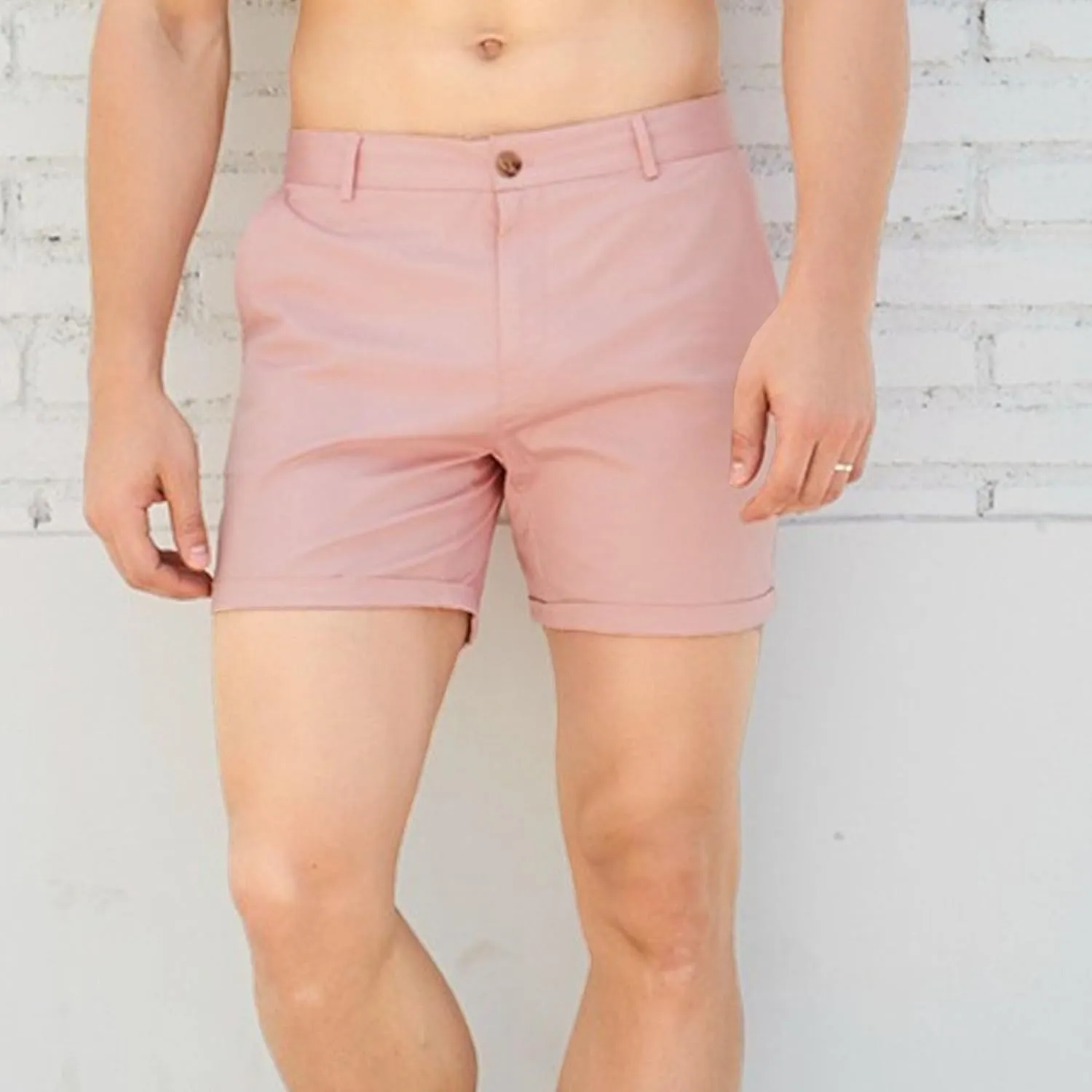 Men's Slim-Fit 5" Flat-Front Comfort Stretch Chino Lightweight Short with Pockets Summer Casual Shorts for Men