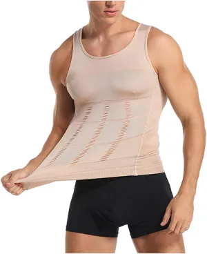 Men's Sweating Vest Slim Chest Corset Sleeveless Body Shaper Weight Loss Tank Top Posture Corrector Undershirt