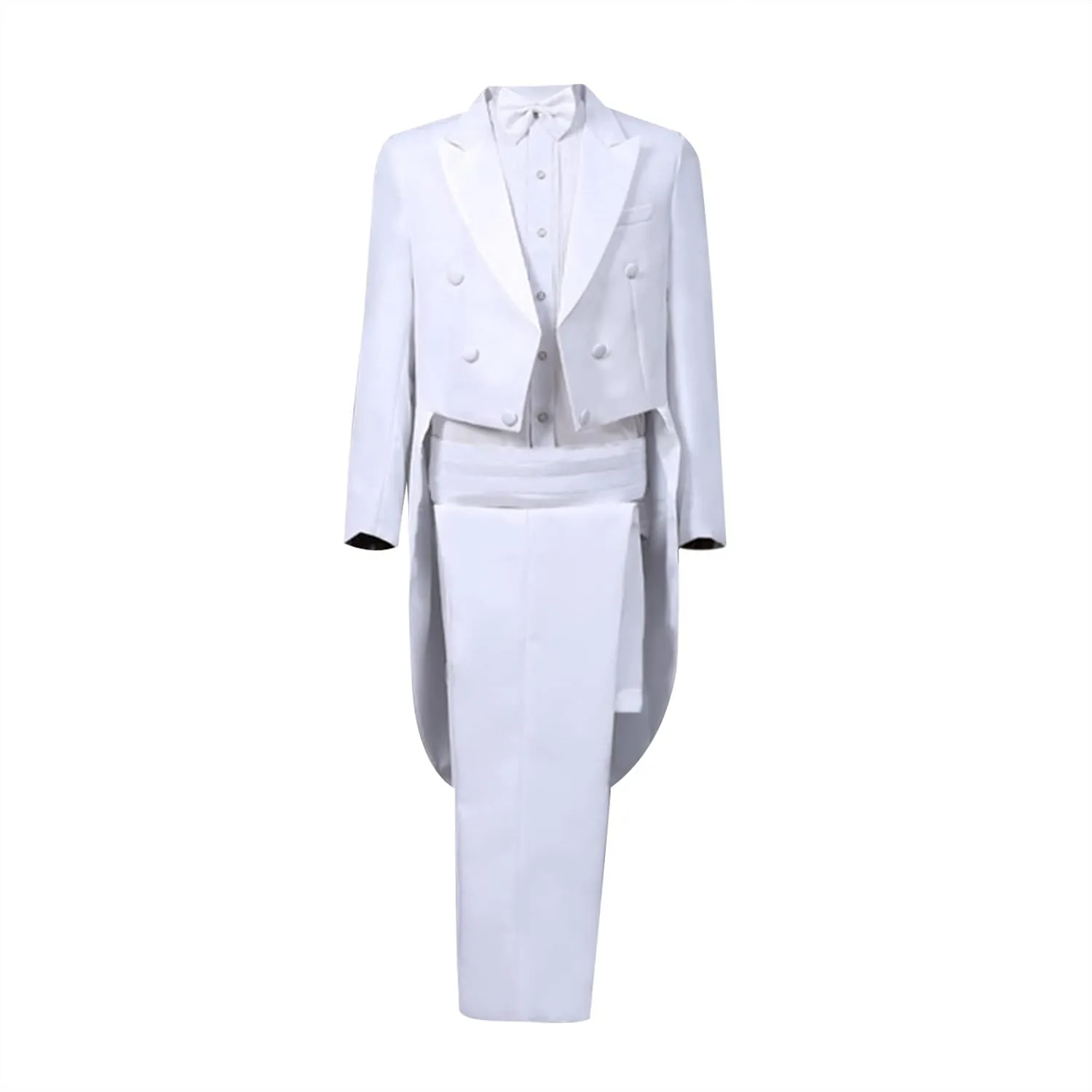 Mens Tuxedo Jacket Tails Slim Fit Tailcoat Solid Dress Coat Swallowtail Dinner Party Wedding Blazer Suit Jacket