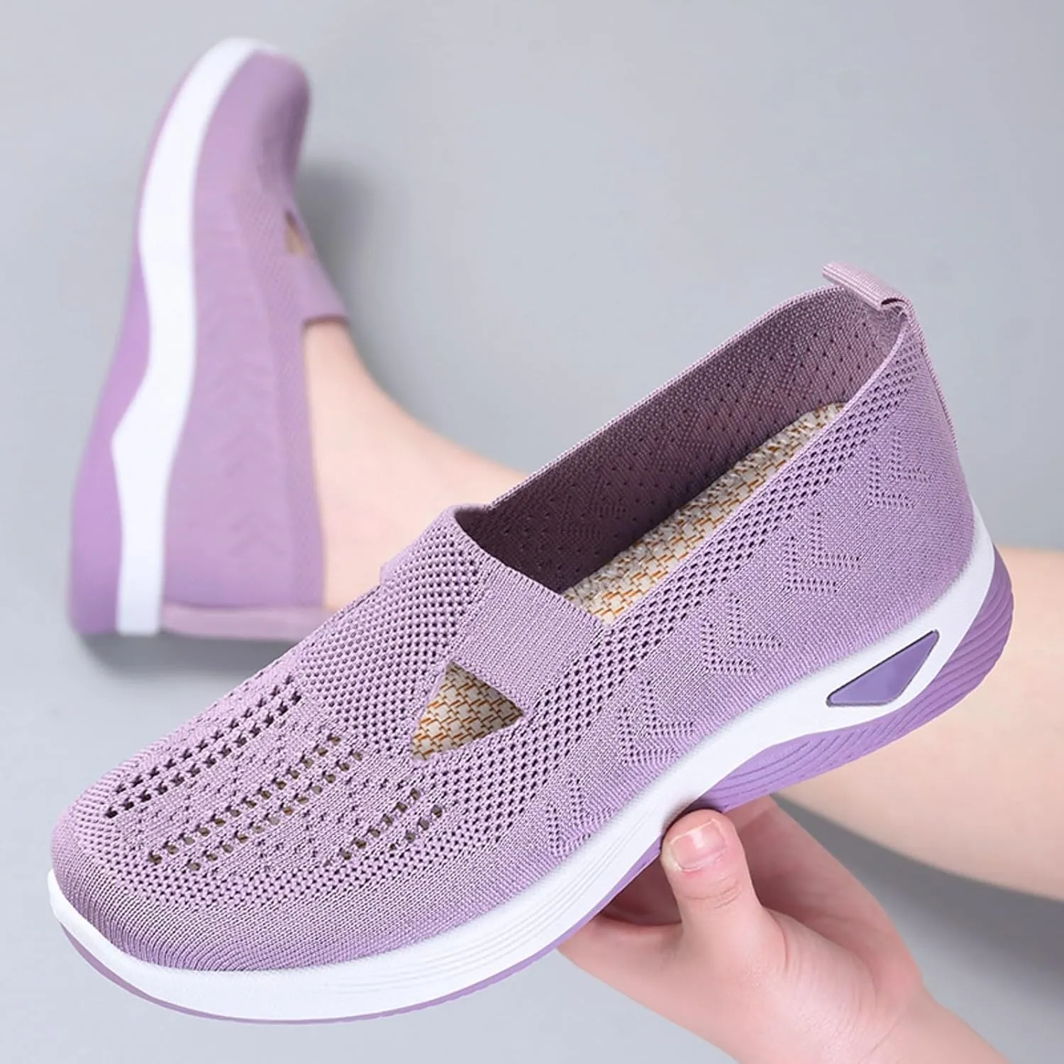 Orthopedic Walking Shoes for Plantar Fasciitis Relief Womens Slip On Sneakers with Arch Support Comfortable Casual Loafers Diabetic Foot Pain
