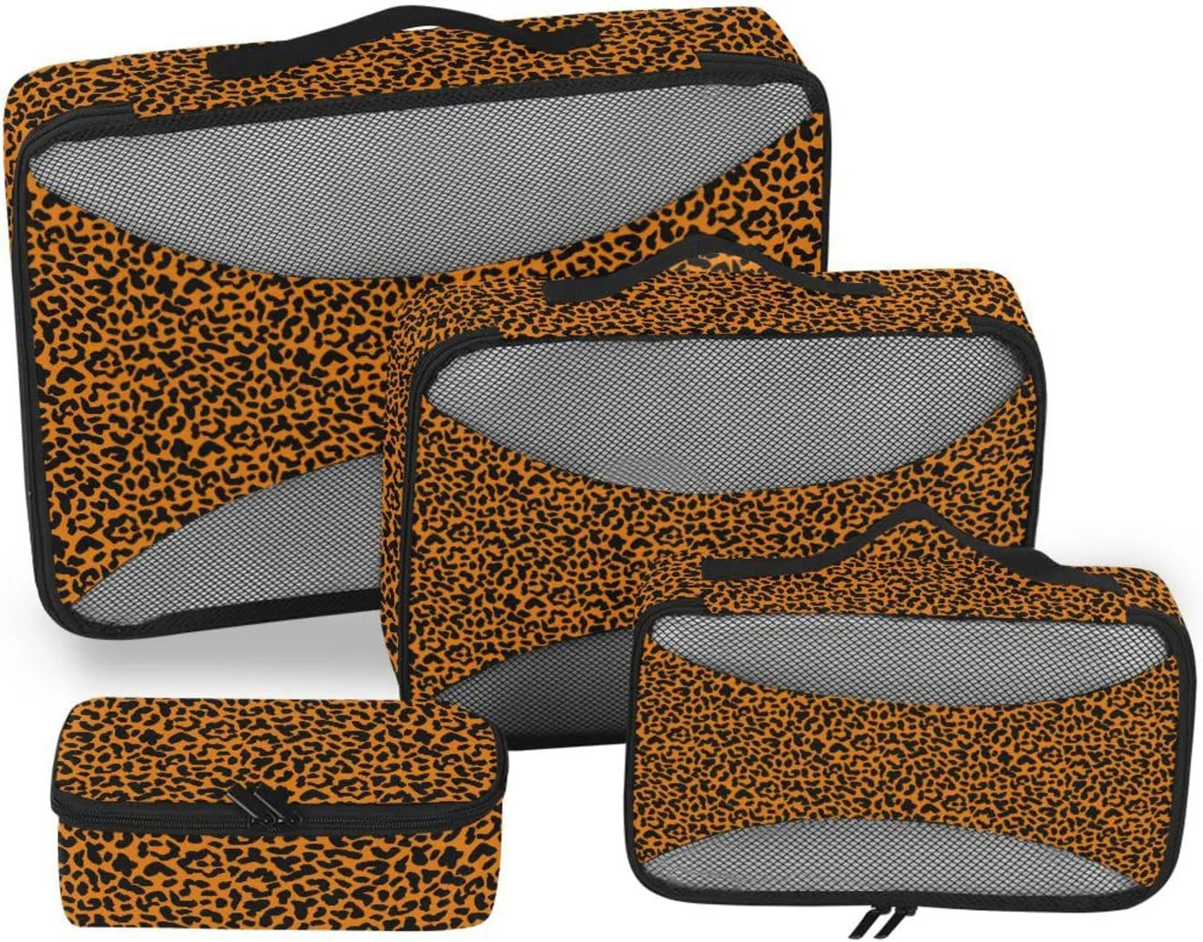 Packing Cubes for Suitcases Set of 4 Luggage Cubes for Packing Packing Cubes for Travel Women Pqcking Cubes Leopard Printed