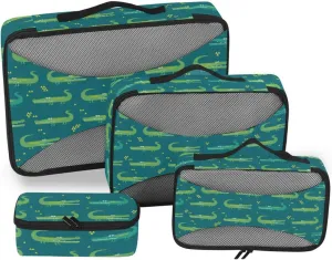 Packing Cubes for Travel 4 Set Suitcase Organizer Luggage Packing Organizers Packing Cubea Crocodile