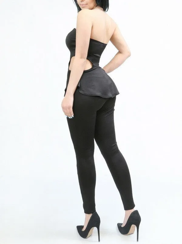 Peplum Cut Out Jumpsuit