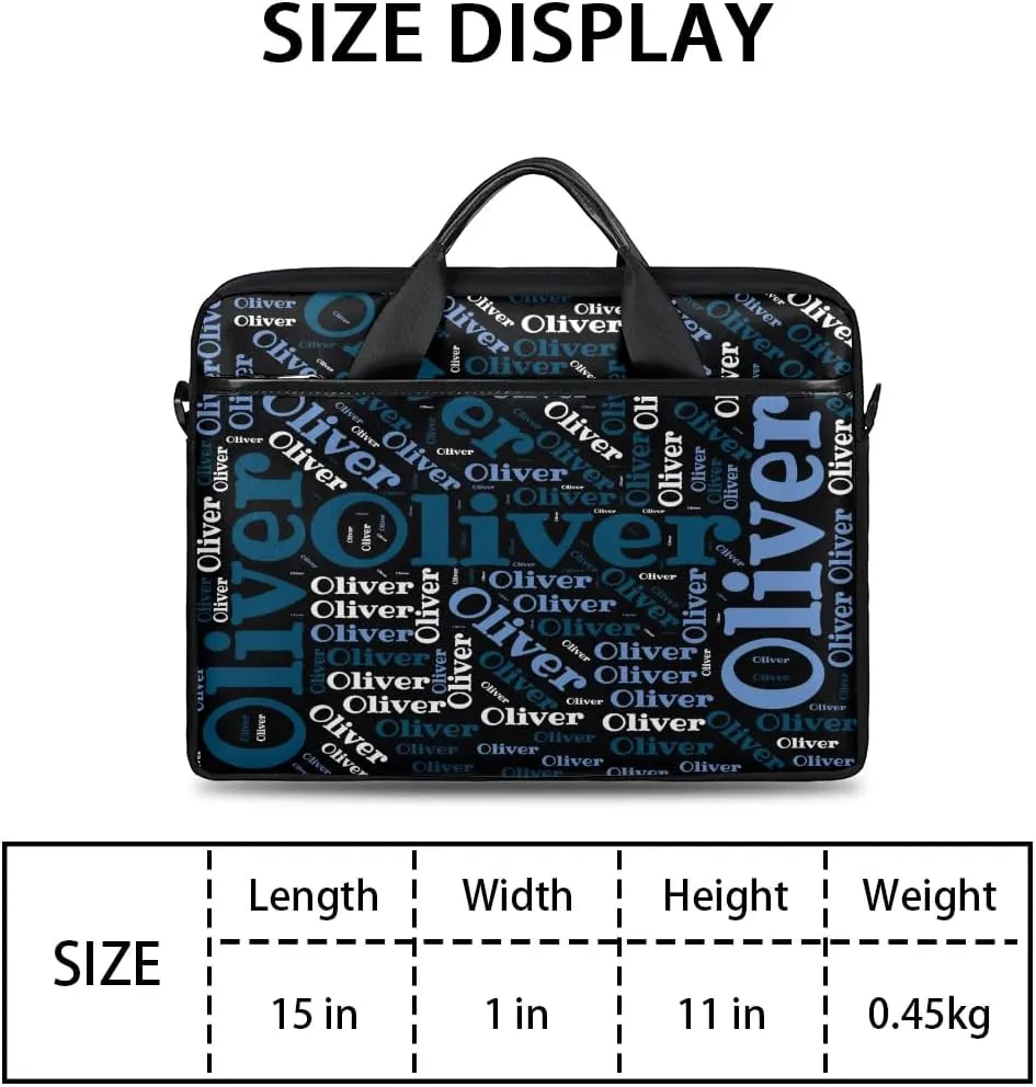 Personalized Laptop Bag Case Briefcases for Men Women, Computer Cases for Laptops, Tablet Shoulder Bag Carrying Case